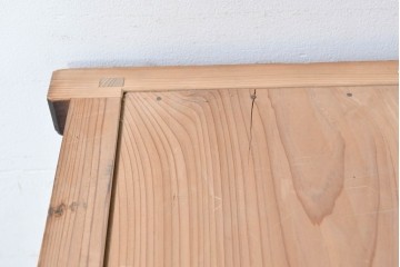 和製アンティーク　前面欅(ケヤキ)材　上杢!　違い棚付きの関東水屋箪笥サイドボード　(R-086724)