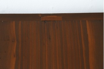 和製アンティーク　前面欅(ケヤキ)材　上杢!　違い棚付きの茶箪笥　(R-086724)