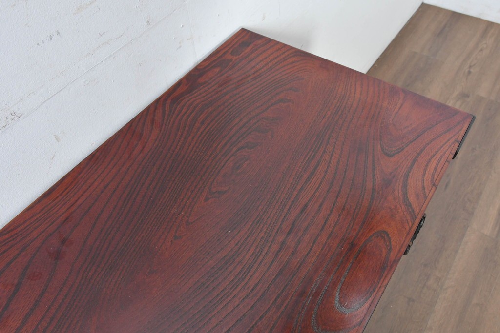 中古　美品　岩谷堂箪笥　欅(ケヤキ)材　重厚な金具が目を引く整理箪笥　(R-086725)