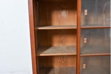 和製アンティーク　レトロ　素朴なガラス戸棚　(R-086728)