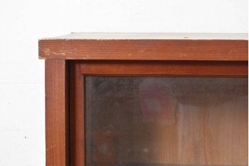 和製アンティーク　レトロ　素朴なガラス戸棚　(R-086728)