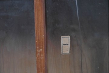 和製アンティーク　レトロ　素朴なガラス戸棚　(R-086728)