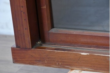 和製アンティーク　レトロ　素朴なガラス戸棚　(R-086728)