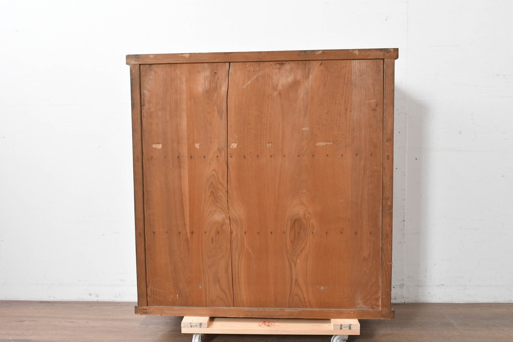 和製アンティーク　レトロ　素朴なガラス戸棚　(R-086728)