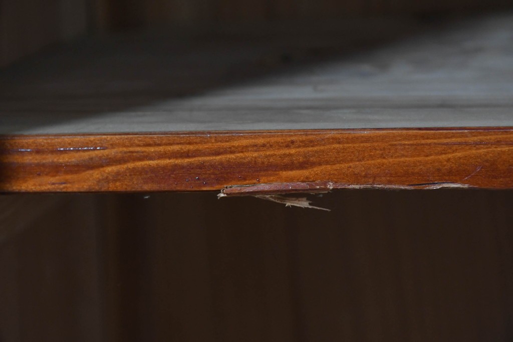 和製アンティーク　レトロな引き出し付きガラス戸棚　(R-086729)