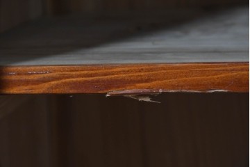 和製アンティーク　レトロな引き出し付きガラス戸棚　(R-086729)