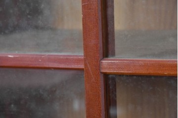 和製アンティーク　レトロな引き出し付き重ねガラス戸棚　(R-086730)