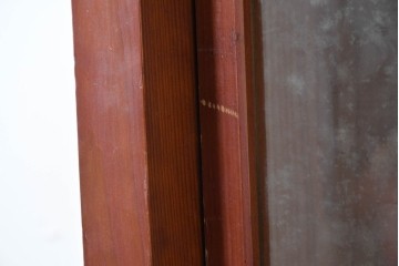 和製アンティーク　レトロな引き出し付き重ねガラス戸棚　(R-086730)