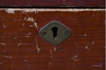 和製アンティーク　レトロな引き出し付き重ねガラス戸棚　(R-086730)