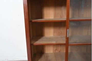 和製アンティーク　レトロ　素朴なガラス戸棚　(R-086731)