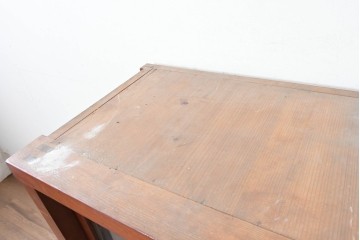 和製アンティーク　レトロ　素朴なガラス戸棚　(R-086731)