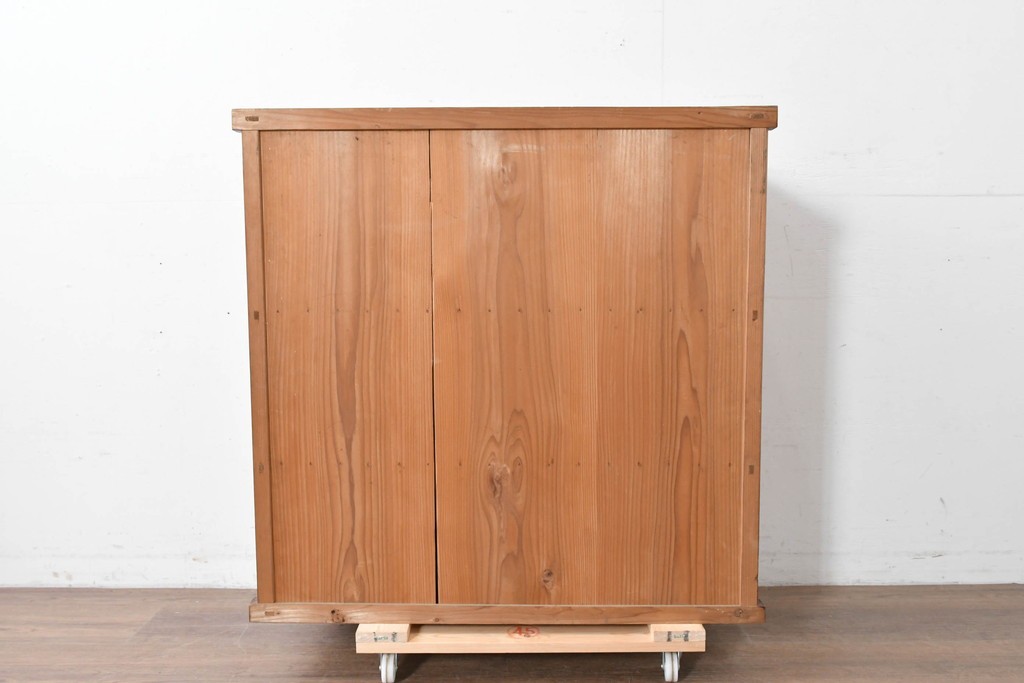 和製アンティーク　レトロ　素朴なガラス戸棚　(R-086731)