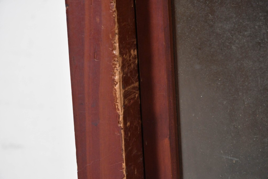 和製アンティーク　レトロな引き出し付きガラス戸棚　(R-086732)