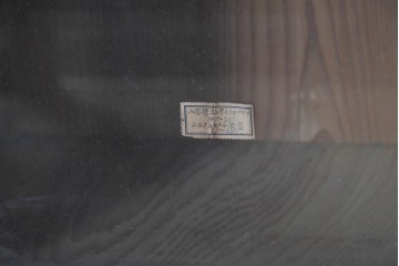 和製アンティーク　レトロな引き出し付き重ねガラス戸棚　(R-086733)