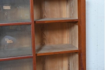 和製アンティーク　レトロ　素朴なガラス戸棚　(R-086734)