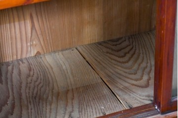 和製アンティーク　レトロ　素朴なガラス戸棚　(R-086734)