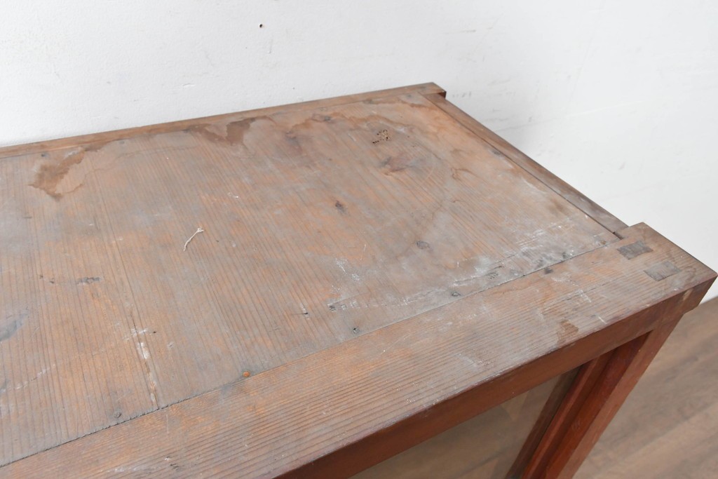 和製アンティーク　レトロ　素朴なガラス戸棚　(R-086734)