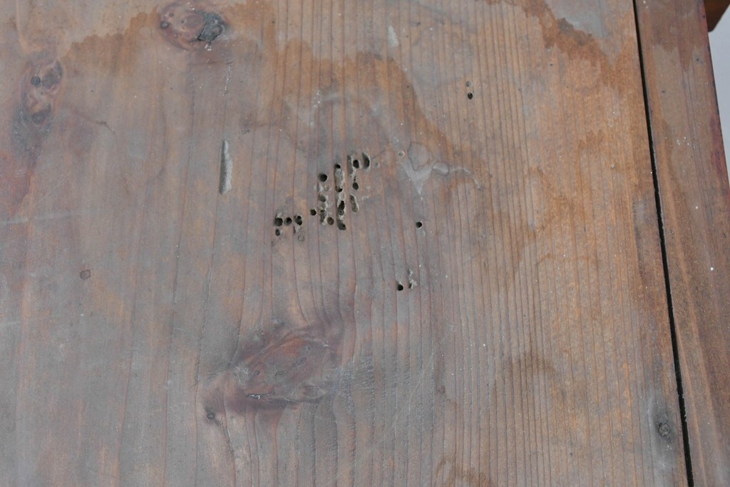 和製アンティーク　レトロ　素朴なガラス戸棚　(R-086734)