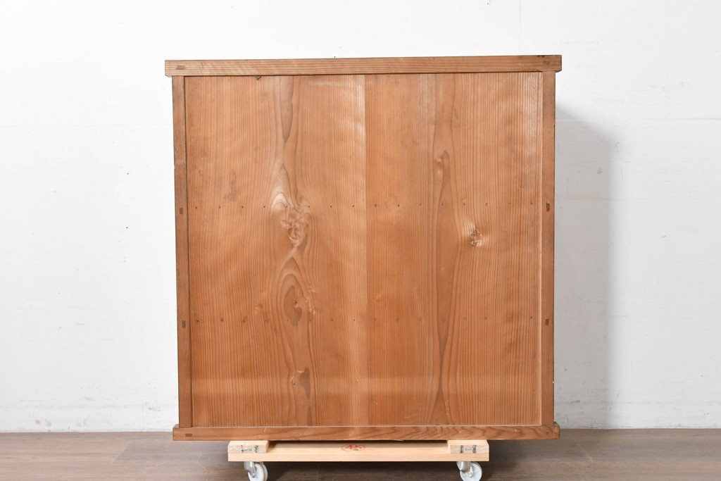 和製アンティーク　レトロ　素朴なガラス戸棚　(R-086734)