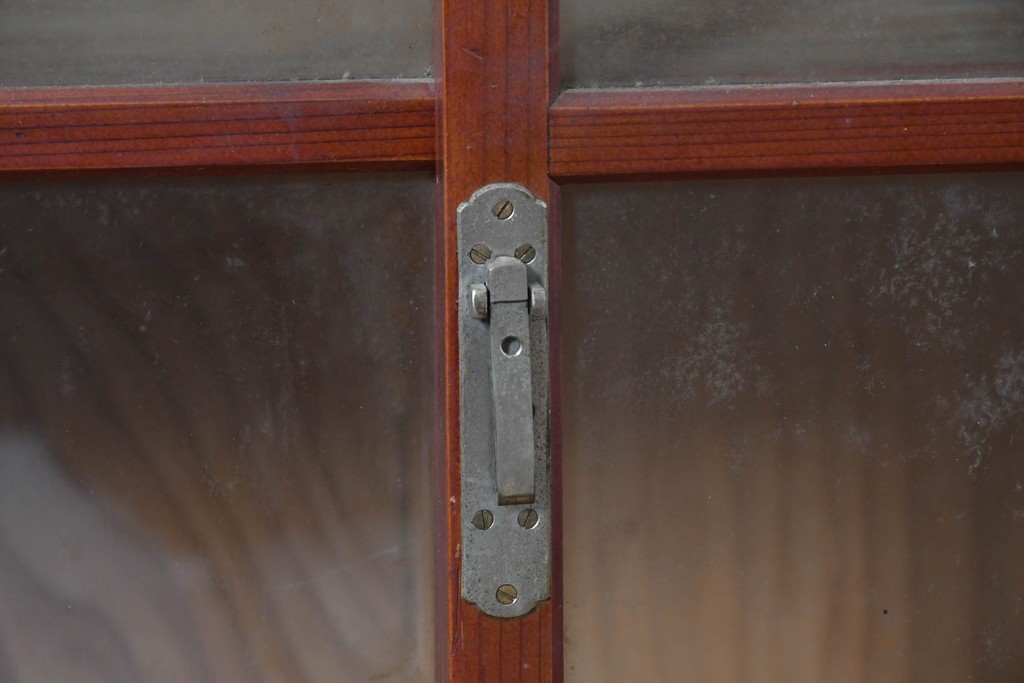 和製アンティーク　レトロな引き出し付きガラス戸棚　(R-086735)