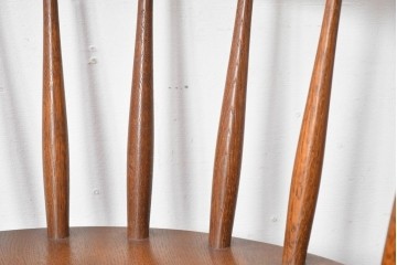 中古　美品　柏木工(KASHIWA、かしわ)　楢(ナラ)材　木の温もりあふれるキャプテンチェア2脚セット　(R-086743)