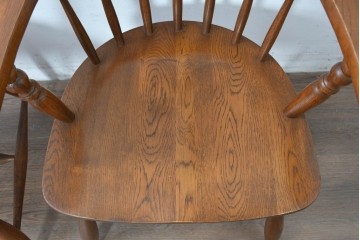 中古　美品　柏木工(KASHIWA、かしわ)　楢(ナラ)材　木の温もりあふれるキャプテンチェア2脚セット　(R-086743)