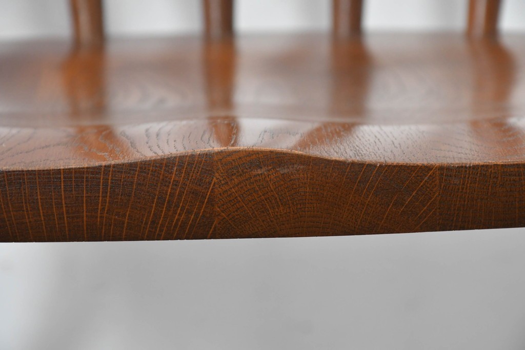 中古　美品　柏木工(KASHIWA、かしわ)　楢(ナラ)材　木の温もりあふれるキャプテンチェア2脚セット　(R-086743)