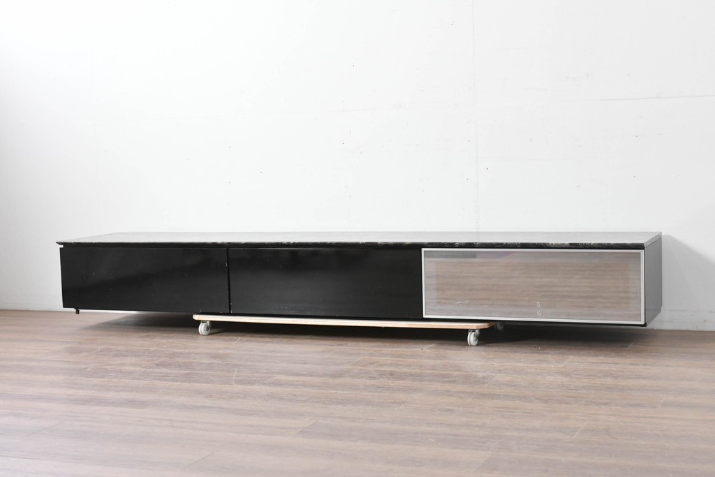 中古　国産特注品　天板(大理石)　重厚な天板が目を引くテレビボード　製作費約60万円　(R-086744)