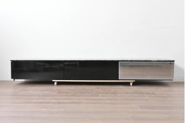中古　国産特注品　天板(大理石)　重厚な天板が目を引くテレビボード　製作費約60万円　(R-086744)