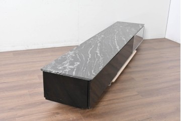 中古　国産特注品　天板(大理石)　重厚な天板が目を引くテレビボード　製作費約60万円　(R-086744)