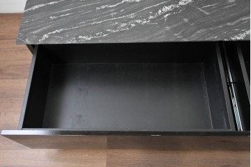 中古　国産特注品　天板(大理石)　重厚な天板が目を引くテレビボード　製作費約60万円　(R-086744)