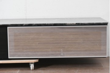 中古　国産特注品　天板(大理石)　重厚な天板が目を引くテレビボード　製作費約60万円　(R-086744)