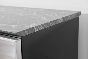 中古　国産特注品　天板(大理石)　重厚な天板が目を引くテレビボード　製作費約60万円　(R-086744)