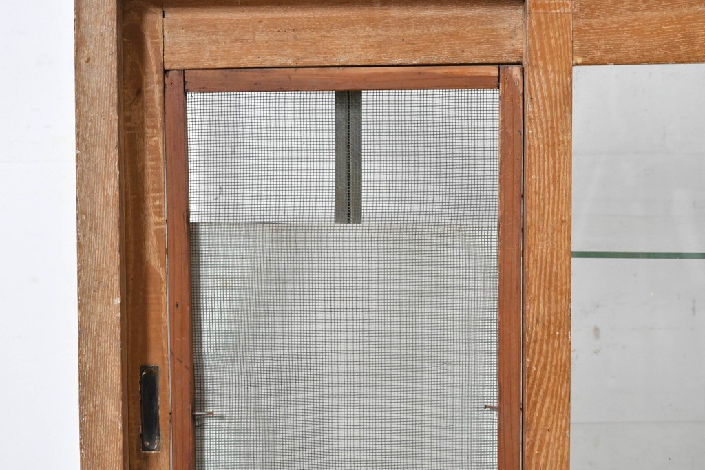 和製ヴィンテージ　曲げガラス　引き出し3杯付きの昭和レトロなL型ショーケース　(R-086745)