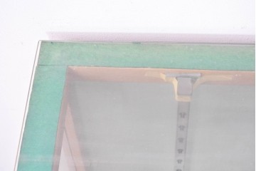 和製ヴィンテージ　伊藤洋家具店　木製フレームと曲げガラスのショーケース　(R-086747)