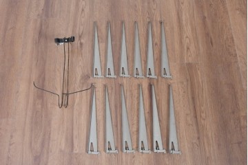 和製ヴィンテージ　伊藤洋家具店　木製フレームと曲げガラスのショーケース　(R-086747)