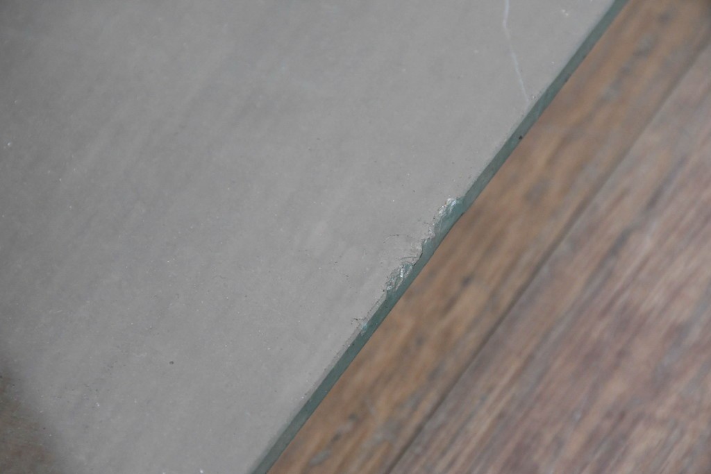 和製ヴィンテージ　伊藤洋家具店　木製フレームと曲げガラスのショーケース　(R-086748)