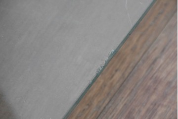 和製ヴィンテージ　伊藤洋家具店　木製フレームと曲げガラスのショーケース　(R-086748)