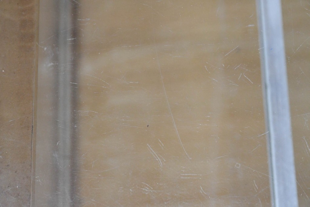 和製ヴィンテージ　新藤ケース店　レトロ感が可愛らしい木製フレームのガラスショーケース　(R-086749)