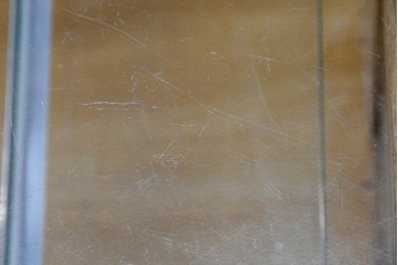 和製ヴィンテージ　新藤ケース店　レトロ感が可愛らしい木製フレームのガラスショーケース　(R-086749)