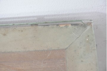 和製ヴィンテージ　楢(ナラ)材の木枠と広いガラス面が魅力のガラスショーケース　(R-086750)