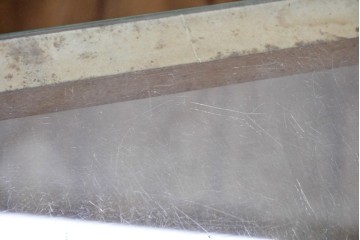 和製ヴィンテージ　楢(ナラ)材の木枠と広いガラス面が魅力のガラスショーケース　(R-086750)