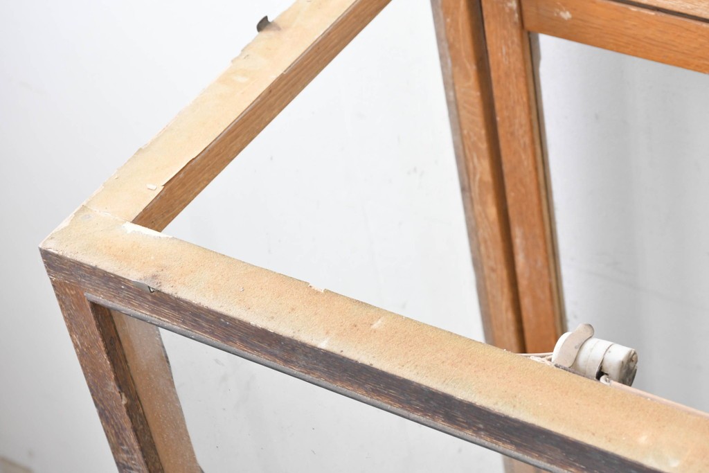 和製ヴィンテージ　広いガラス面でディスプレイが映えるガラスショーケース　(R-086751)