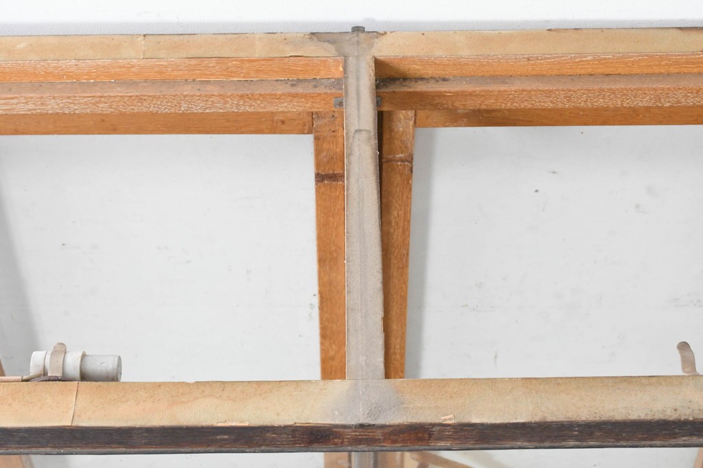 和製ヴィンテージ　広いガラス面でディスプレイが映えるガラスショーケース　(R-086751)