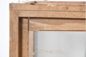 和製ヴィンテージ　広いガラス面でディスプレイが映えるガラスショーケース　(R-086751)