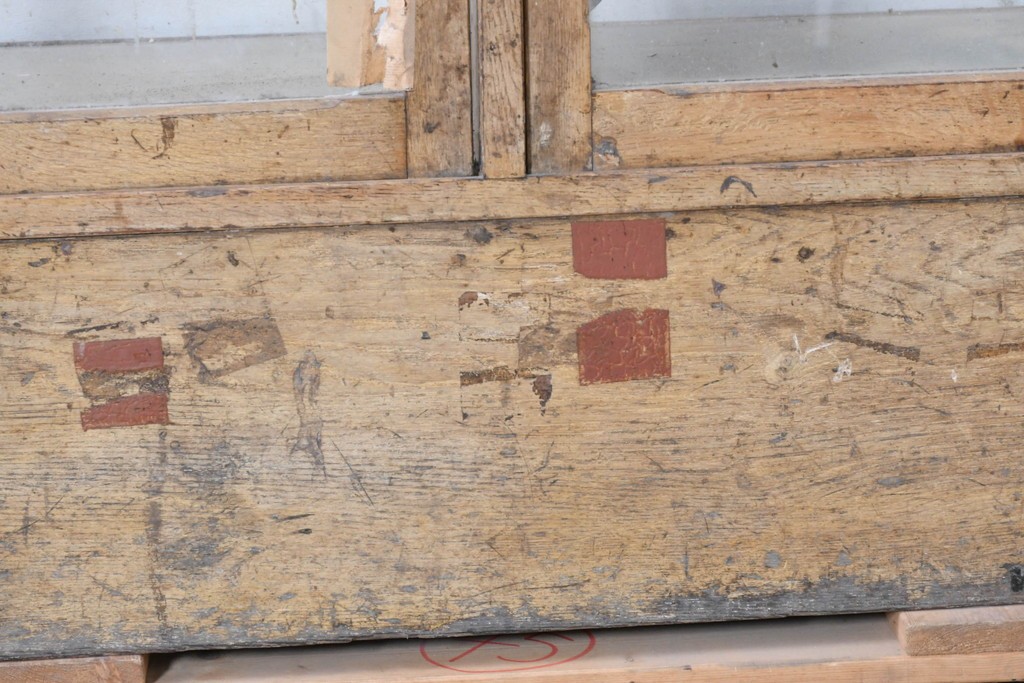 和製ヴィンテージ　広いガラス面でディスプレイが映えるガラスショーケース　(R-086751)