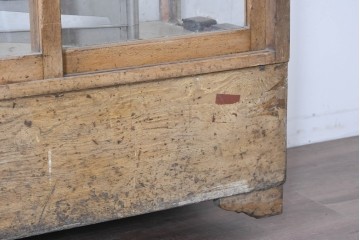 和製ヴィンテージ　広いガラス面でディスプレイが映えるガラスショーケース　(R-086751)