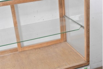 和製ヴィンテージ　希少な小振りサイズ! 　市松模様のタイルがレトロなたばこガラスケース　(R-086752)