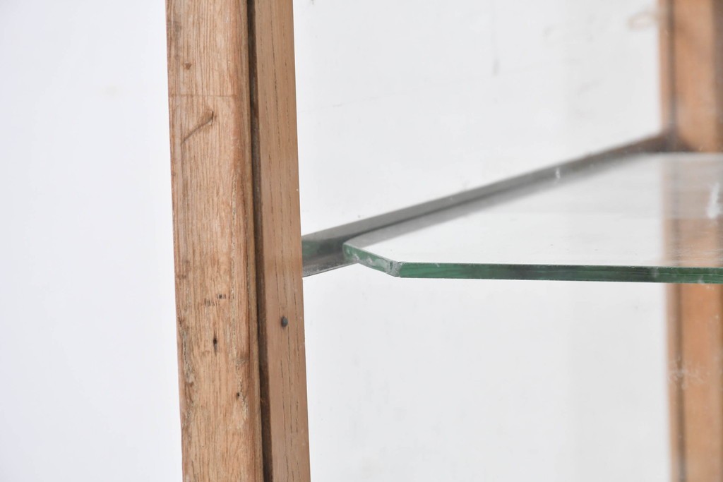 和製ヴィンテージ　希少な小振りサイズ! 　市松模様のタイルがレトロなたばこガラスケース　(R-086752)