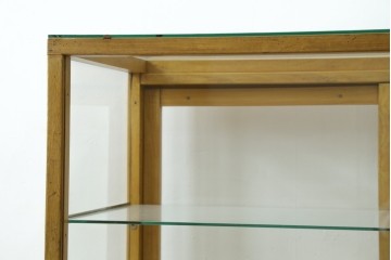 和製ヴィンテージ　希少な小振りサイズ! 　市松模様のタイルがレトロなたばこガラスケース　(R-086752)
